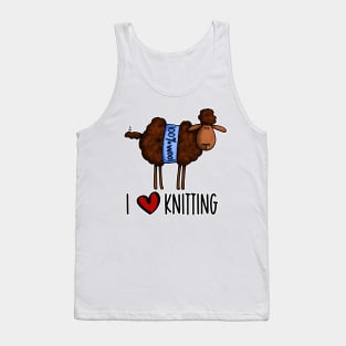 I Love Knitting (Dark Sheep) Tank Top